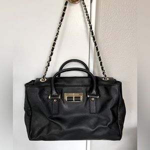 Ivanka trump black leather handbag